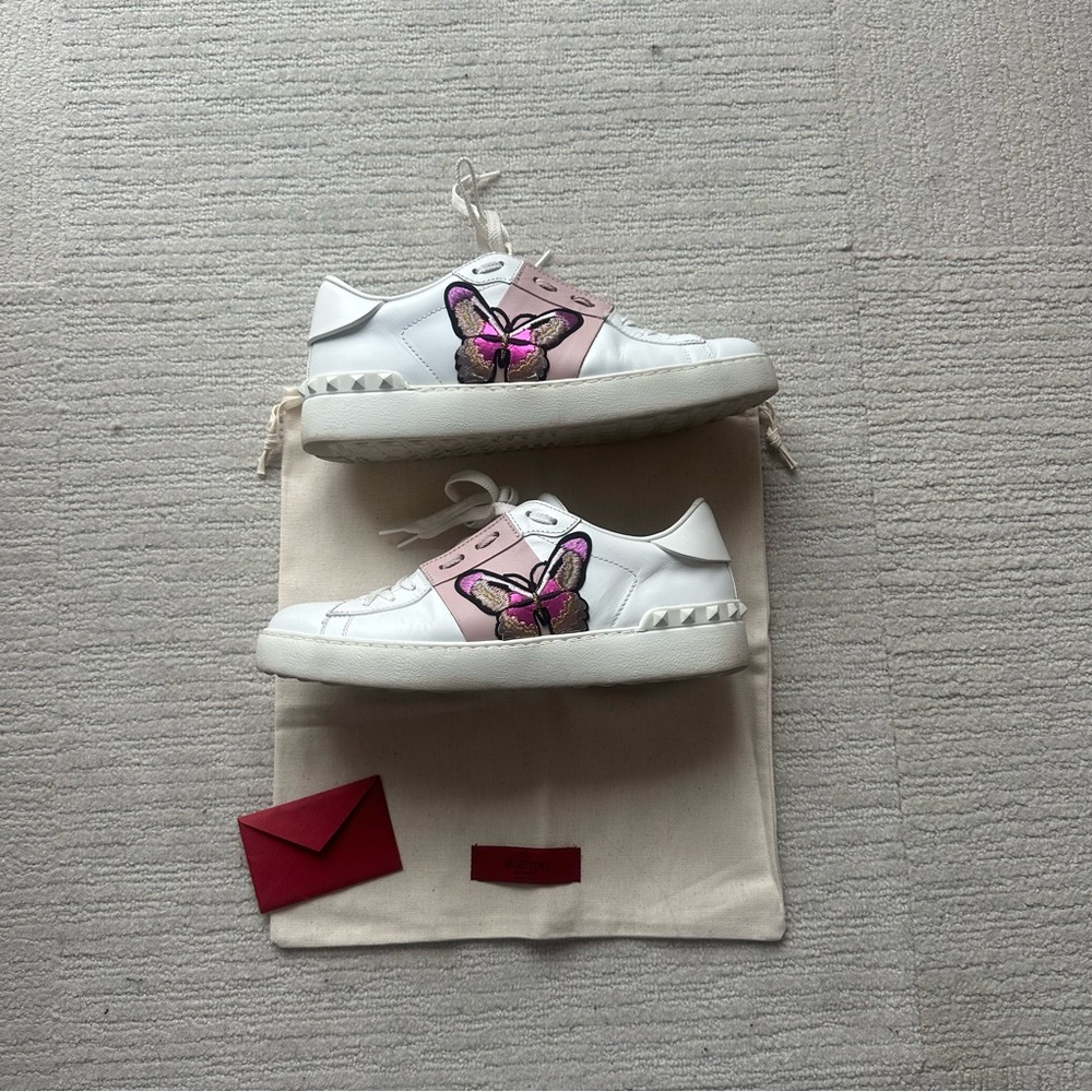 Valentino Rockstud Butterfly Sneakers